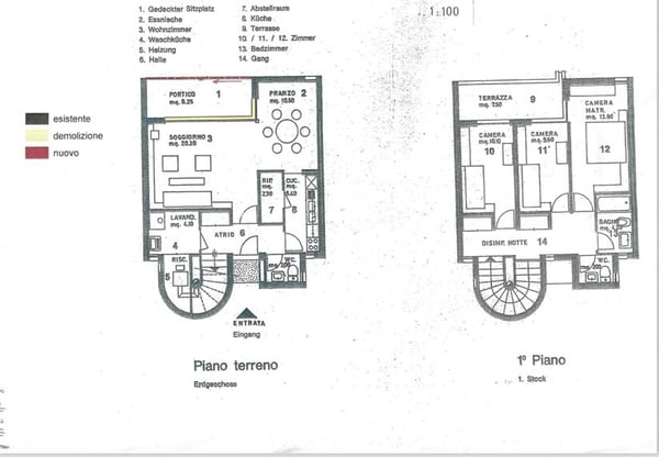 CASA A SCHIERA DI 1.5 LOCALI CON GIARDINO A PONTE CAPRIASCA 13