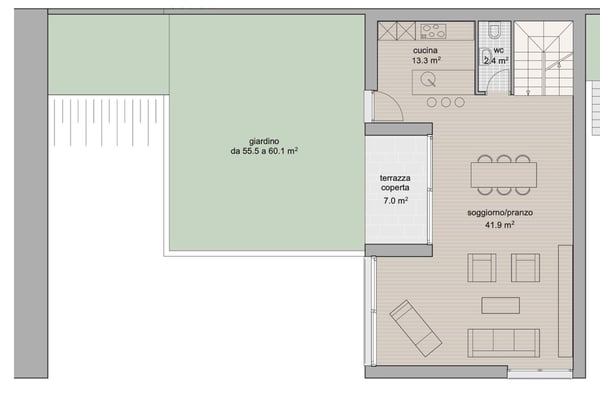 MODERNA VILLA 1.5 LOCALI CON GRANDE GIARDINO A COLLINA D'ORO 10