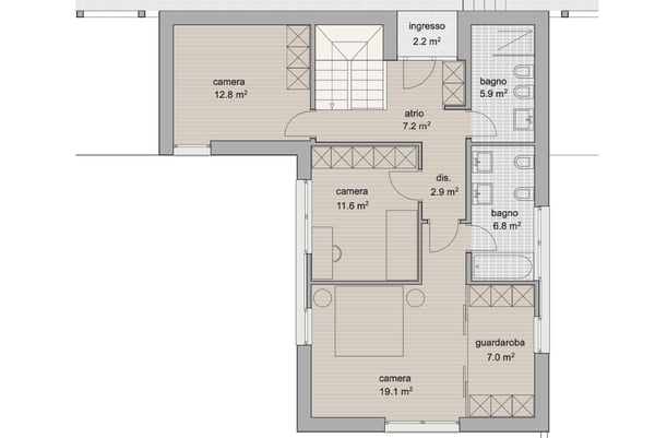 VILLA 1.5 LOCALI CON GIARDINO E VISTA APERTA A COLLINA D'ORO 11