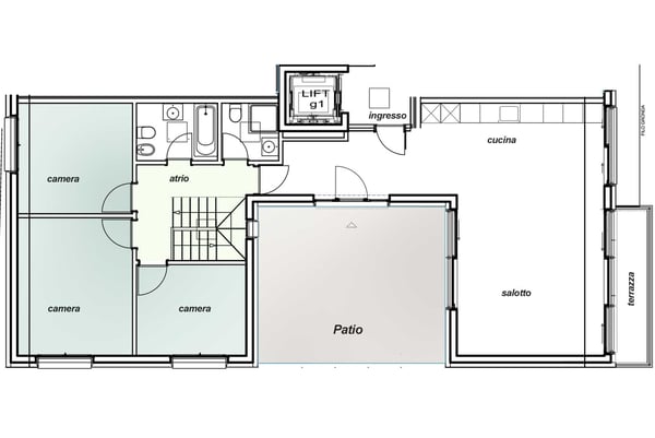 ATTICO DUPLEX 1.5 CON GRANDE TERRAZZA E GIARDINO A BIOGGIO 9