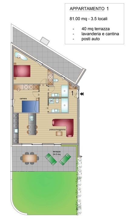 SPLENDIDO 3.5 CON TERRAZZE E GIARDINO PRIVATO A LUMINO 9