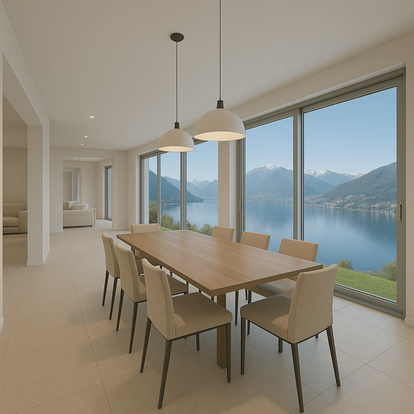 STUPENDA ED ESCLUSIVA VILLA VISTA LAGO 6.5 LOCALI A PUGERNA 2