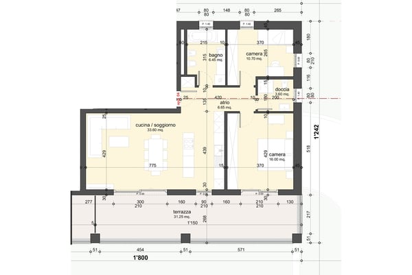 BEL 3.5 LOCALI DI NUOVA EDIFICAZIONE CON TERRAZZA AD AGNO 7