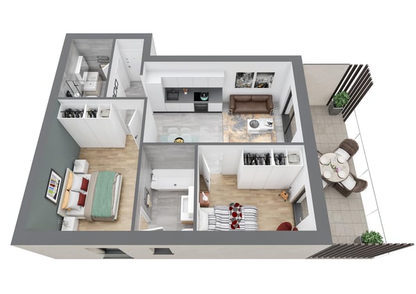 BELLISSIMO 3.5 LOCALI ULTIMO PIANO CON ROOF TOP A VACALLO 4