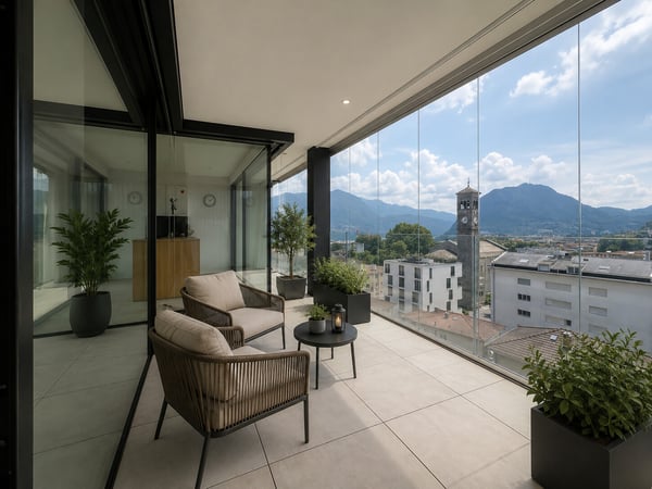 LUMINOSO 3.5 LOCALI CON TERRAZZA E VISTA LAGO A MASSAGNO 3