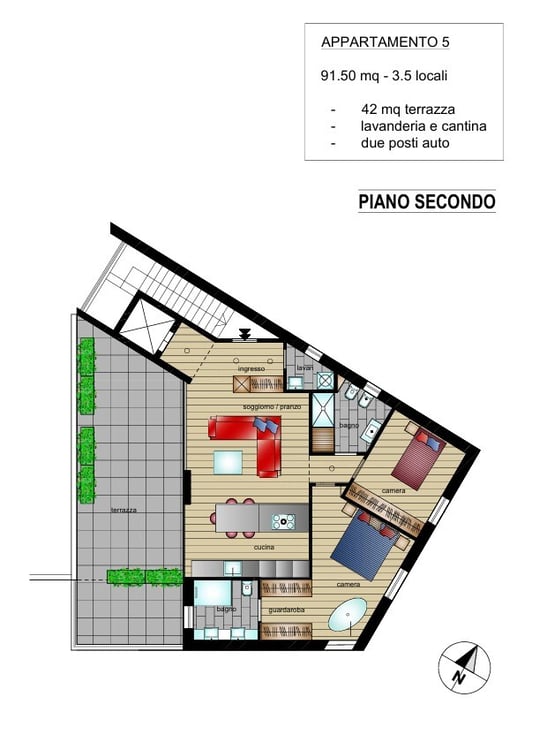 MODERNO ATTICO 3.5 LOCALI CON TERRAZZA NEL VERDE A LUMINO 11