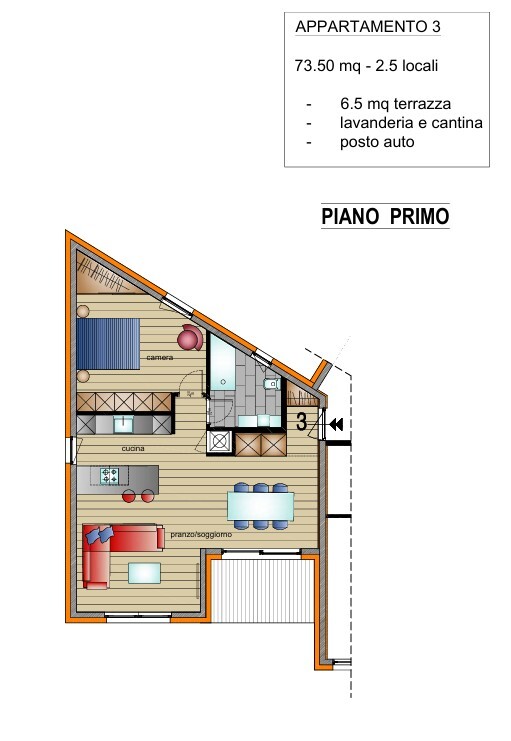 2.5 LOCALI IN NUOVA EDIFICAZIONE CON TERRAZZA A LUMINO 10