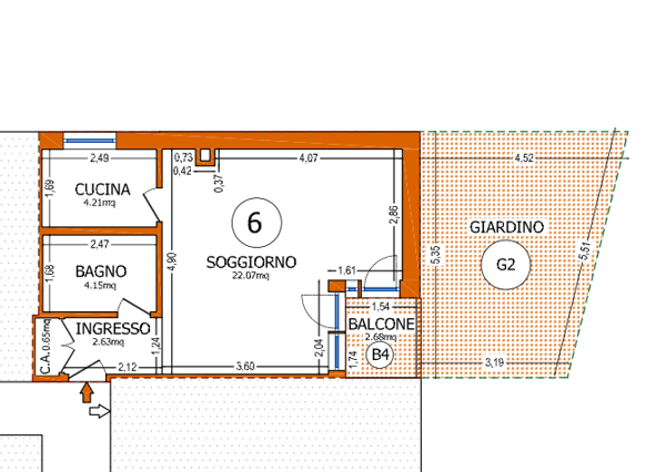 AFFITTASI MONOLOCALE CON GIARDINO IN ZONA CORNAREDO A LUGANO 6