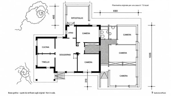 CASA BIFAMILIARE DI 7 LOCALI CON GRANDE GIARDINO A SESSA 11