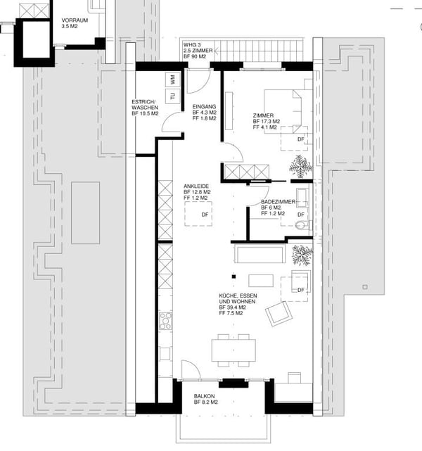 Schöne, helle 2.5-Zimmerdachwohnung 7