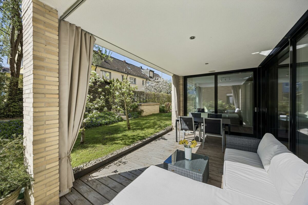 Helle und moderne Gartenwohnung mit viel Licht