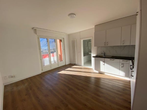 Appartement lumineux de 1 pièces avec balcon et vue sur les montagnes à Biasca 3
