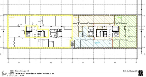 Flexible Bürofläche im Rohbau 4. Obergeschoss im Freilager Zürich 2