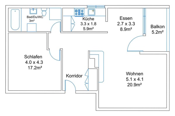 Stilvoll Wohnen mit Komfort – Frisch renovierte 2.5-Zimmer-Wohnung zu vermieten 18
