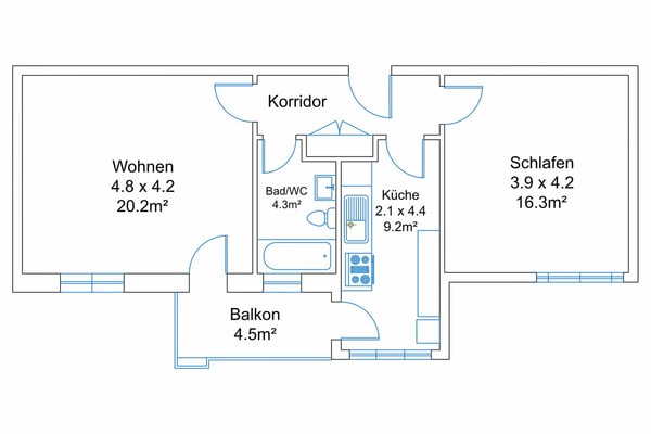 Modernes Stadtleben trifft Ruhe – frisch renovierte 2.5-Zimmer-Wohnung mit Balkon in Basel 15