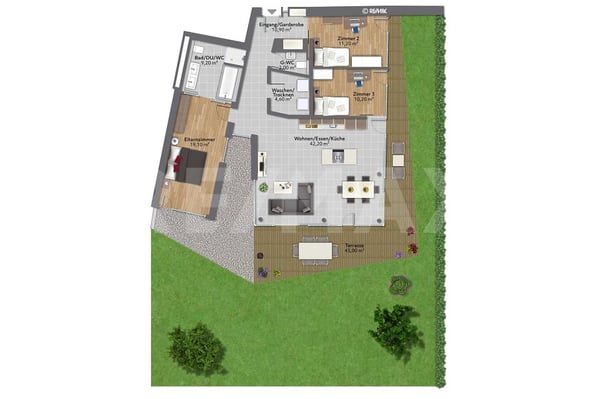 LICHTDURCHFLUTETE 4 ½-ZIMMER-MINERGIE-GARTENWOHNUNG 12