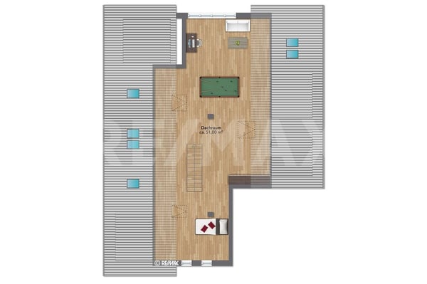 5 ½ ZIMMER ATTIKA-MAISONETTE-WOHNUNG MIT TERRASSE 12