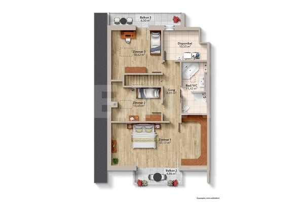 Grosszügiges Wohnen auf zwei Etagen - 180.8 m² Maisonette 8