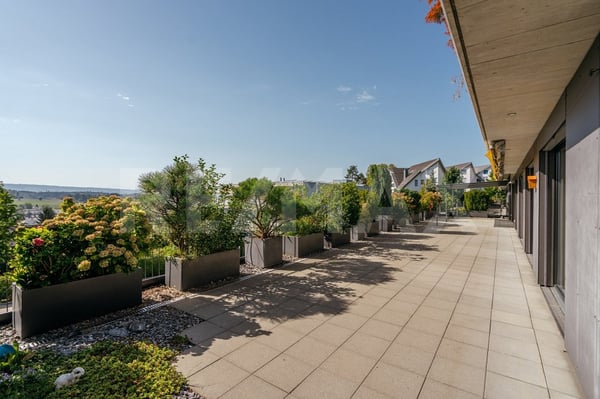 Moderne Terrassenwohnung mit Sicht über Affoltern am Albis