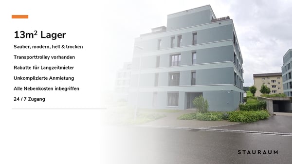 Lagerraum in Rickenbach b. Wil - unkompliziert, modern und trocken 1