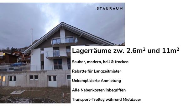 Lageraum 2.9m2 - ebenerdiger Zugang 1