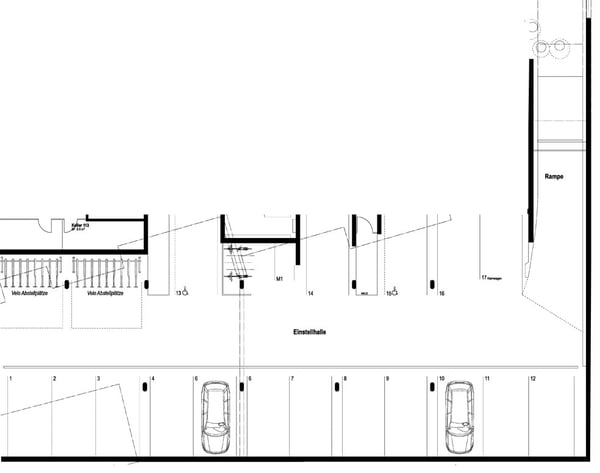 Parkplatz in Tiefgarage 3