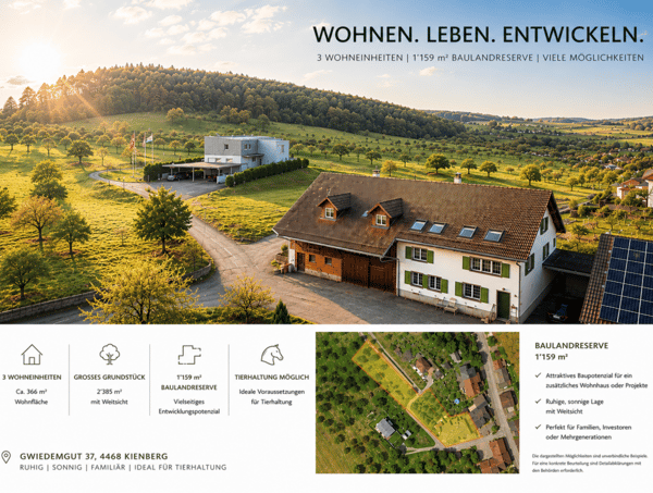 CHARAKTERVOLLES 3-FAMILIENHAUS MIT BAULANDRESERVE | WOHNEN, INVESTIEREN ODER ENTWICKELN