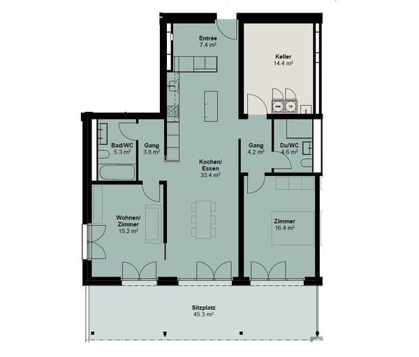 Rehpark – 3.5-Zimmer-Gartenwohnung mit grosszügigem privatem Sitzplatz 16