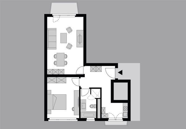 Furnished 1-bedroom Apartment in Zurich / Möbliertes 2-Zimmer Apartment in Zürich - Lindenstrasse 9