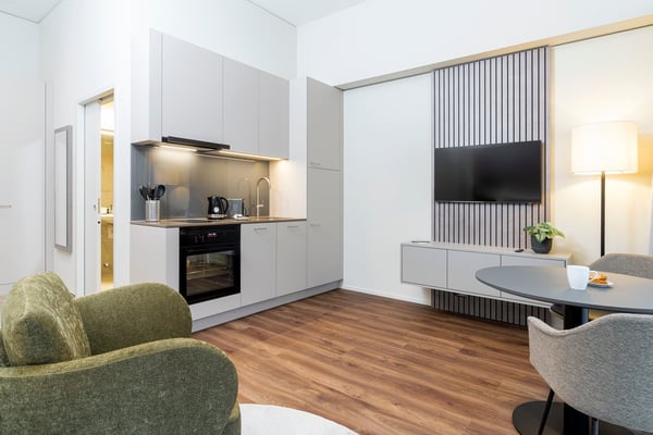 Studio Apartment - Barrierefrei möbiliert in Cham (Zug), Papieri-Areal 2