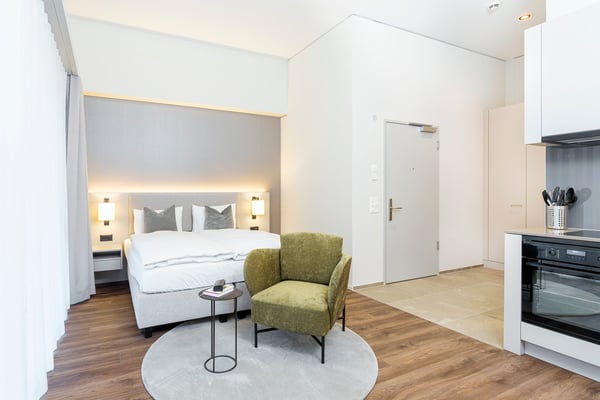 Studio Apartment - Barrierefrei möbiliert in Cham (Zug), Papieri-Areal 1