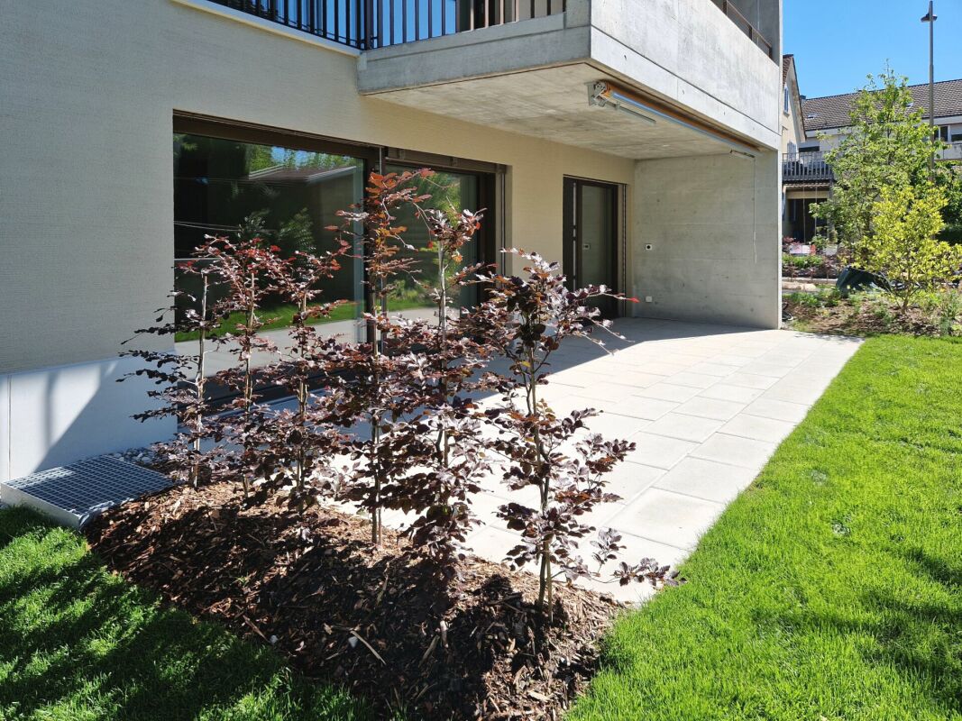 Urban leben, entspannt wohnen: moderne 3.5 Zimmer Gartenwohnung