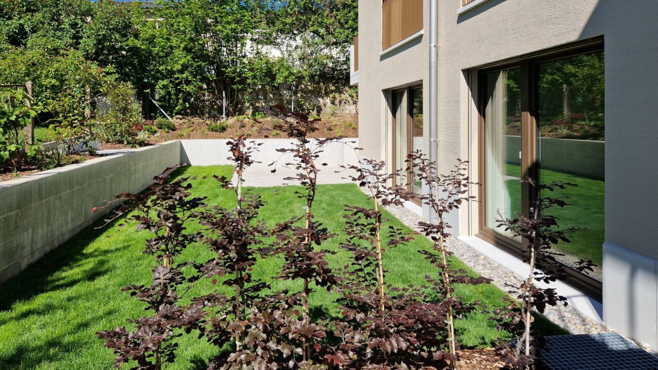 Urban leben, entspannt wohnen: moderne 4.5 Zimmer Gartenwohnung