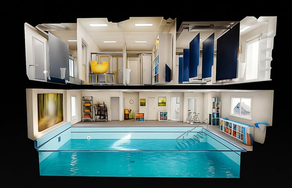 Gewerbehaus mit Schwimmbecken zum mieten 7