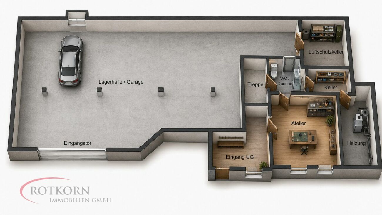 7.5 Zimmer-Einfamilienhaus mit Lagerhalle
