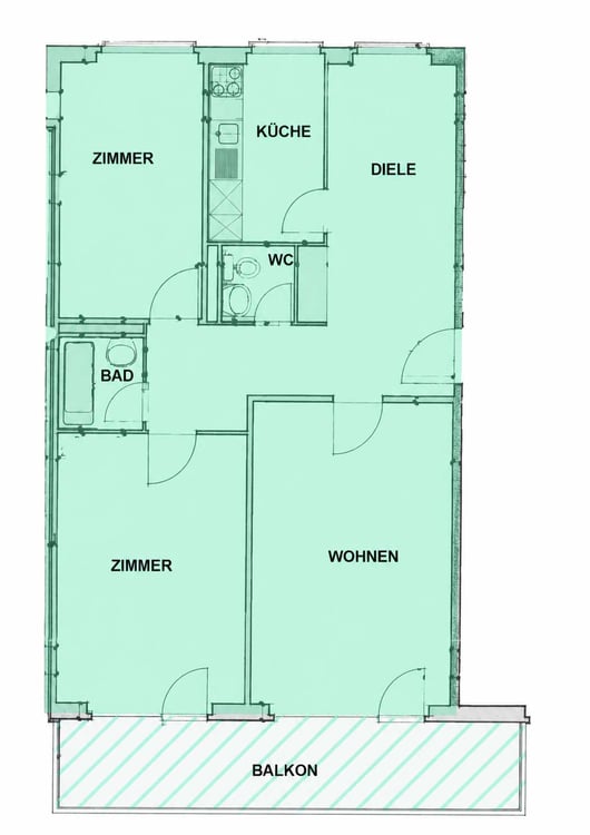Preiswerte 3 ½-Zimmerwohnung in Watt 11