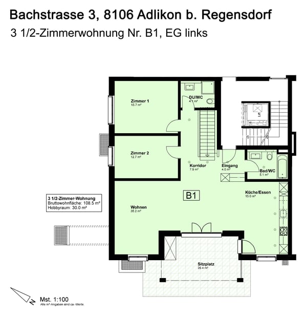 Wohnen ohne Kompromisse mit hoher Privatsphäre und sonnigem Sitzplatz 10