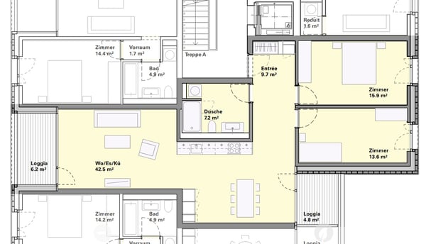 Helle 3.5-Zimmer-Wohnung mit Balkon und schöner Aussicht in Biel 7