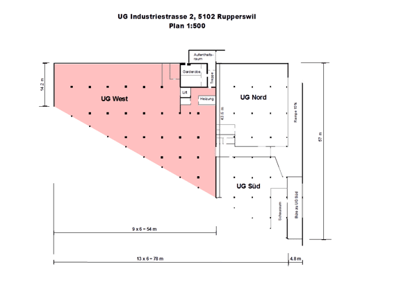 1750 m2 Lager / Gewerbe mit hoher Bodenbelastung im UG 10