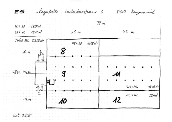 1050 m2 günstige Lagerfläche im 1. OG, 200 kg/m2 4