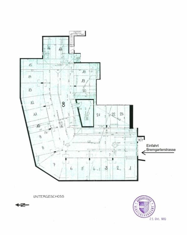 Tiefgaragen Einstellplätze in Waltenschwil; zentral mit guter Zufahrt 3