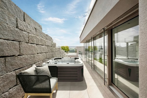 2-Etagen Terrassenhaus mit 2 Terrassen und 1 Sitzplatz 2