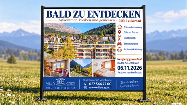 Charmante 3-Zimmer-Ferienwohnung mit Panoramablick in Leukerbad 1
