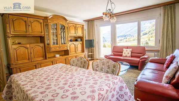 Charmante 3-Zimmer-Ferienwohnung mit Panoramablick in Leukerbad 4