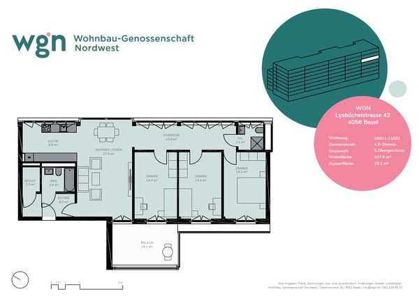 Erstvermietung 4.5-Zimmerwohnung im neuen Quartier Volta Nord 3