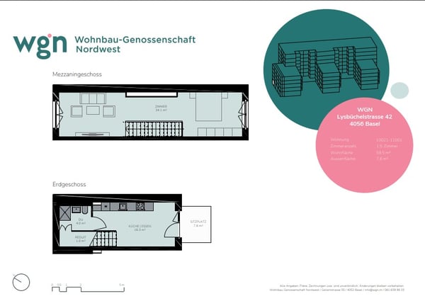 Charmante 1.5-Zimmer-Maisonette mit Sitzplatz im VoltaNord 3