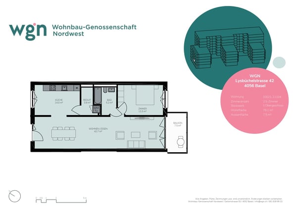 Erstvermietung 2.5-Zimmerwohnung im neuen Quartier Volta Nord 3