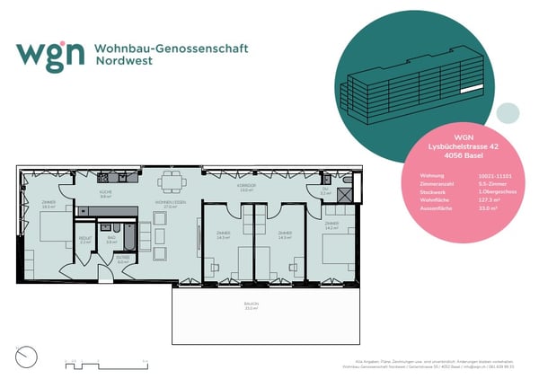 Erstvermietung 5.5-Zimmerwohnung im neuen Quartier Volta Nord 4