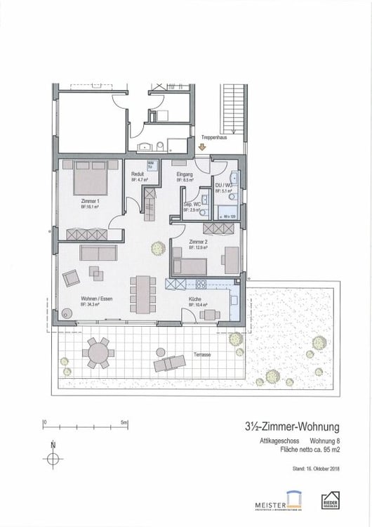 Sensationelle 1 1/2-Zimmer-Attikawohnung 12