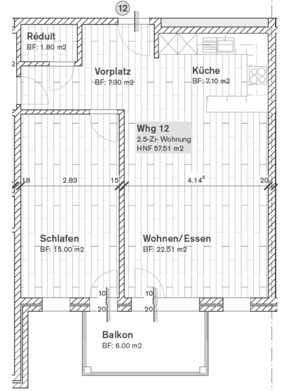 Teilsanierte 2½-Zimmerwohnung für Personen ab 60 Jahren